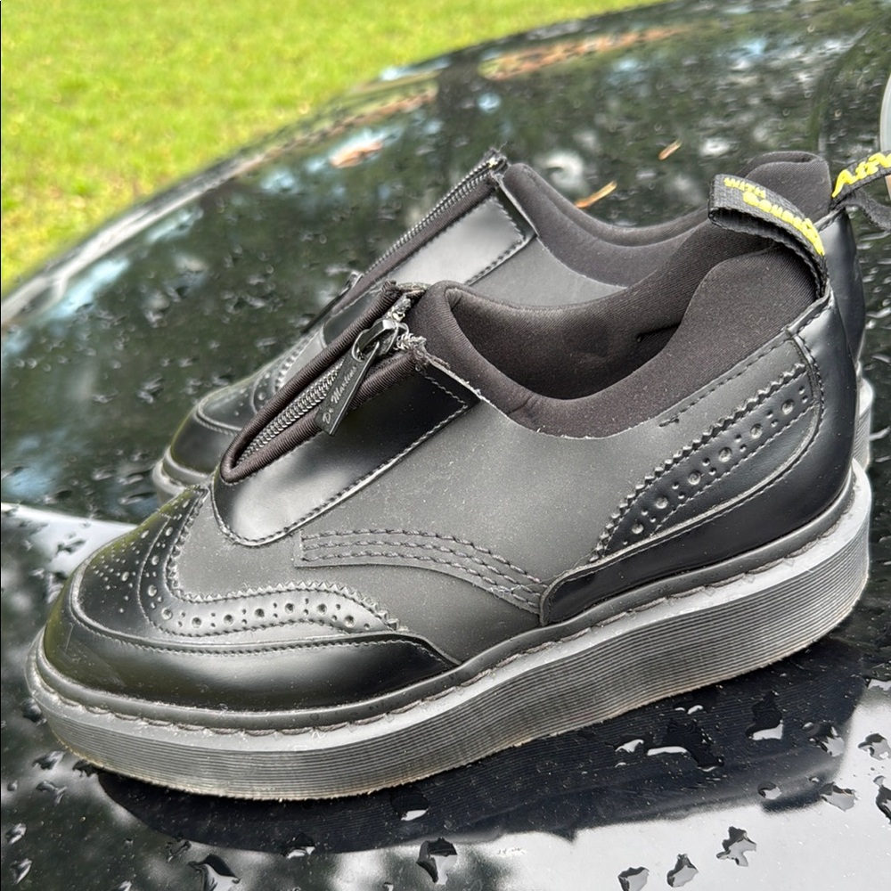Dr. Martens Black Loafers with Platform Sole